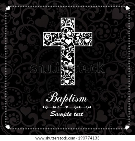 Download Baptism Card Design Cross Vector Illustration Stock Vector ...