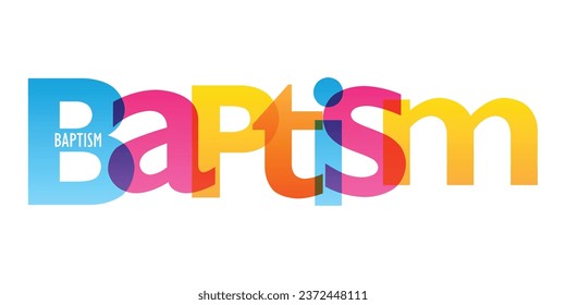 BAPTISM colorful vector typography banner