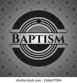 Baptism dark emblem. Retro