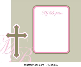 Baptism Invitation For A Baby Girl