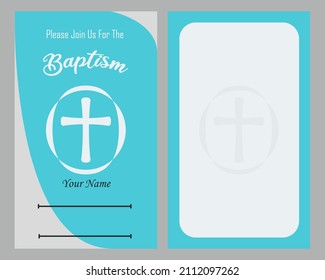 Baptism invitation design, simple. templates. copy space area