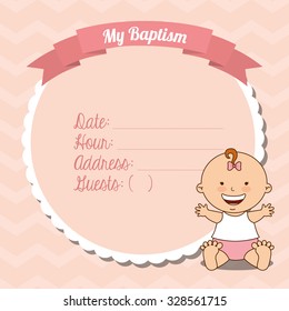 baptism invitation design, vector illustration eps10 graphic 