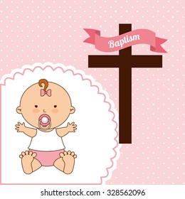 baptism invitation design, vector illustration eps10 graphic 