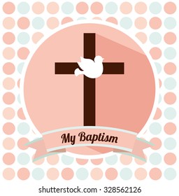 baptism invitation design, vector illustration eps10 graphic 