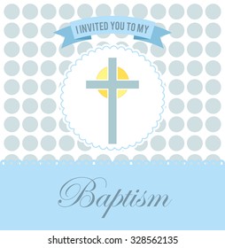baptism invitation design, vector illustration eps10 graphic 