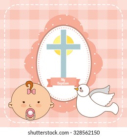 baptism invitation design, vector illustration eps10 graphic 