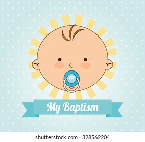 baptism invitation design, vector illustration eps10 graphic 