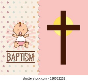 baptism invitation design, vector illustration eps10 graphic 