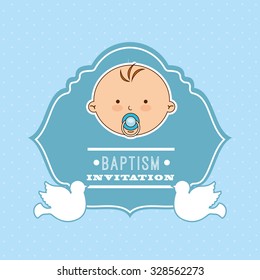 baptism invitation design, vector illustration eps10 graphic 