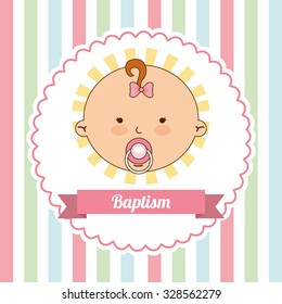 baptism invitation design, vector illustration eps10 graphic 