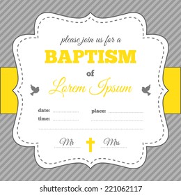 Baptism invitation  template