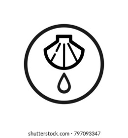 Baptism line icon on a white background