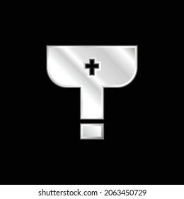 Baptism silver plated metallic icon