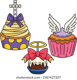 Baptism Treats Cartoon Colored Clipart 