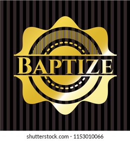 Baptize golden badge
