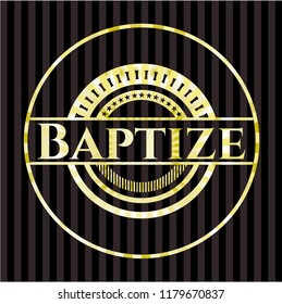 Baptize golden emblem