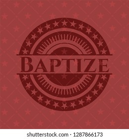 Baptize red emblem. Vintage.