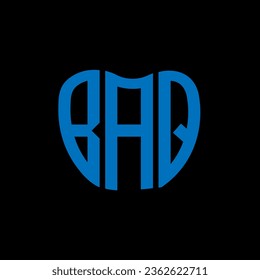 BAQ letter logo creative design. BAQ unique design.
