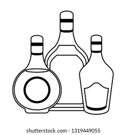 Bar alcohol drinks black and white