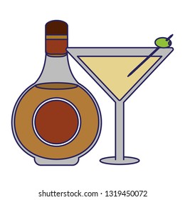 Bar alcohol drinks blue lines
