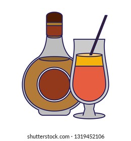 Bar alcohol drinks blue lines