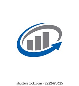 bar arrow investment logo template
