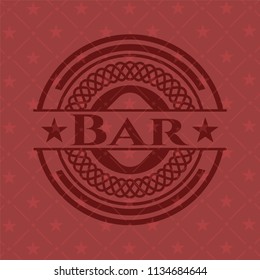 Bar badge with red background