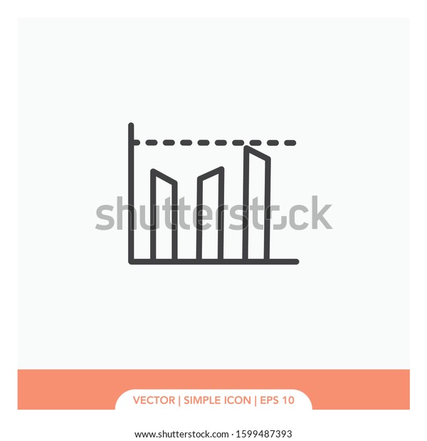 Bar\
baseline diagram graphic Icon Vector\
Illustration