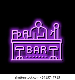 bar beer drink neon light sign vector. bar beer drink illustration