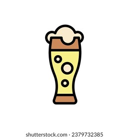 Ilustración del vector de iconos de la copa de cerveza