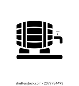 Bar Beer Keg Filled Icon Vector Illustration