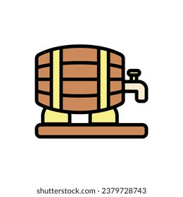 Bar Beer Keg Icon Vector Illustration