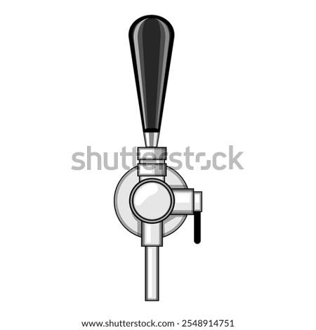 bar beer tap cartoon. ale lager, stout pilsner, brew hops bar beer tap sign. isolated symbol vector illustration