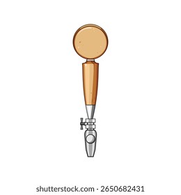 bar beer tap handle cartoon. pub craft, ale lager, stout pilsner bar beer tap handle sign. isolated symbol vector illustration
