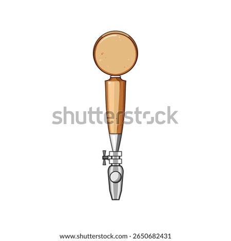 bar beer tap handle cartoon. pub craft, ale lager, stout pilsner bar beer tap handle sign. isolated symbol vector illustration