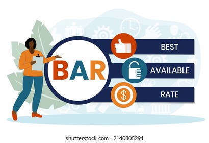 BAR - Best Available Rate, acronym business concept