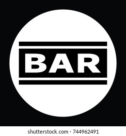 Bar black and white vector illustration