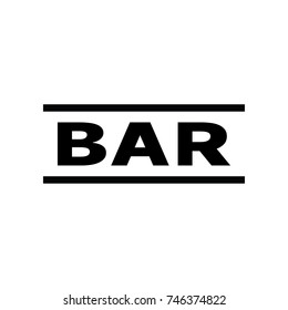 Bar black and white vector illustration