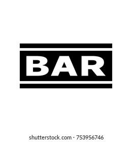 Bar black and white vector illustration