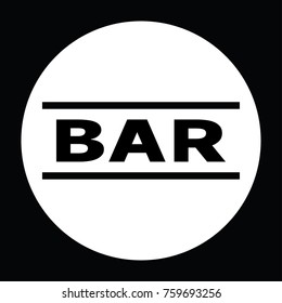 Bar black and white vector illustration