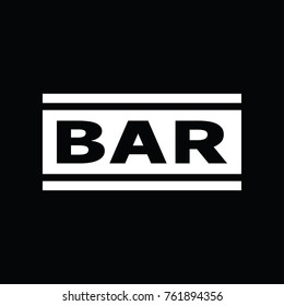Bar black and white vector illustration