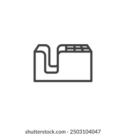 Bar Caddy line icon. linear style sign for mobile concept and web design. Bar caddy for napkins, straws, and stirrers outline vector icon. Symbol, logo illustration. Vector graphics