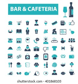 bar, cafetería, cafetería, íconos de pub
