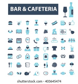 bar, cafe, cafeteria, pub icons
