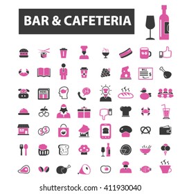 bar, cafetería, cafetería, íconos de pub
