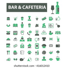 bar, cafe, cafeteria, pub icons
