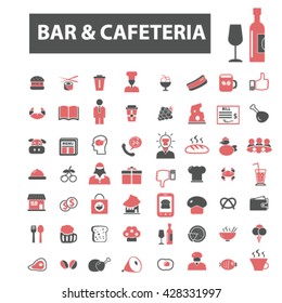 bar, cafe, cafeteria, pub icons
