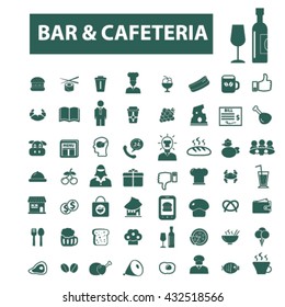 bar, cafetería, cafetería, íconos de pub
