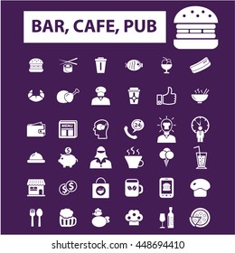 bar, cafe, cafeteria, pub icons