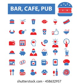 bar, cafe, cafeteria, pub icons